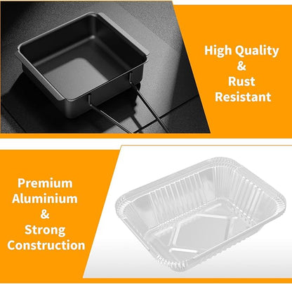 Nexgrill Grill Drip Pan & Grease Catcher Cup Set with 15 Aluminum Foil Liners - Nexgrill Replacement Parts, Nexgrill Grease Tray