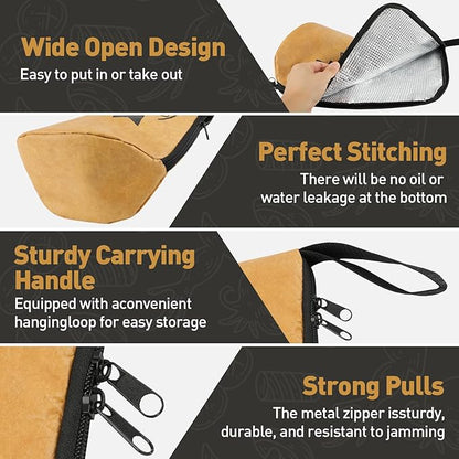 BBQ Blanket for Resting Meat,Smoker Meat Resting Blanket,Reusable Smoker Grilling Meat Insulated Resting Bag with Wide Mouth for Large Brisket/Beef/Pork Shoulders/Turkeys (BBQ Blanket 21in)