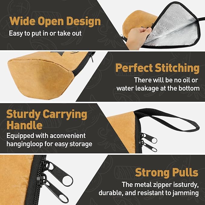 BBQ Blanket for Resting Meat,Smoker Meat Resting Blanket,Reusable Smoker Grilling Meat Insulated Resting Bag with Wide Mouth for Large Brisket/Beef/Pork Shoulders/Turkeys (BBQ Blanket 18in)