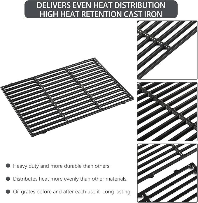 66097 Genesis ii E-410 Grill Grates Replacement Parts for Weber Genesis ii 400 Series II E-410 II SE-410 E-435 S-435 66089 GS4 Cooking Grates Accessories Kitchenaid 740-0781 720-0856V Cast Iron Grids