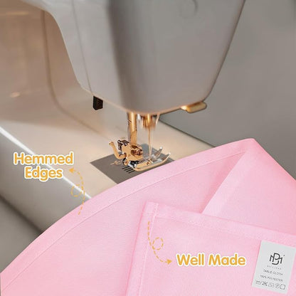 BRILLMAX 6 Pack Pink Tablecloths 60x102 Inch for 6ft Rectangle Tables | 150 GSM Polyester Fabric, 15" Standard Drop, Water, Stain & Wrinkle Resistant Cloth Cover for Wedding Reception Banquet Party