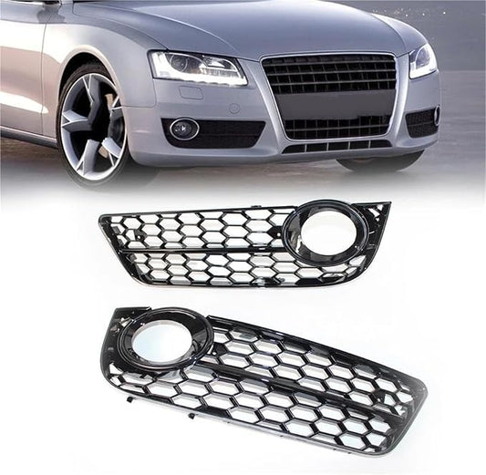 Fog Lamps Cover for A5 for Coupe Front Bumper Fog Light Grille Cover Honeycomb Mesh Grill Left Right