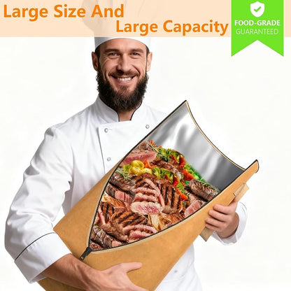 BBQ Blanket for Resting Meat, Reusable Smoker Grilling Meat Insulated Brisket Resting Blanket Bag, Smoker Meat Resting Blanket Bag for Men, Dad, BBQ Lovers, Christmas Gifts&Stocking Stuffers