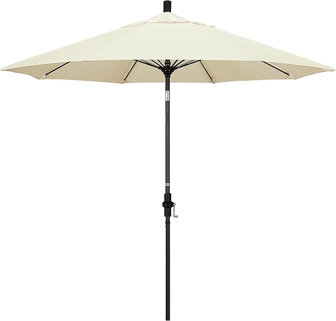 California Umbrella 9' Round Aluminum Pole Fiberglass Rib Market Umbrella
