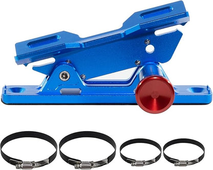 Quick Release Car Fire Extinguisher Mount – Blue Adjustable Aluminum Roll Bar Bracket Compatible with Jeep Wrangler (TJ/JK/JL/JKU), UTVs (Polaris RZR, Ranger, Can-Am X3), Trucks & Off-Road Vehicles