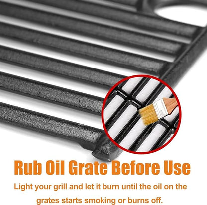 Hisencn Grill Parts for Charbroil Performance 463630021, 463660021, 463660421, 463655621 2 Burner Gas Grill, 15.5“ Heat Plate& 17" Cooking Grate, Replace G325-0002-W1, G426-0004-W1, G426-0005-W1