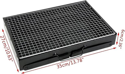 BBQ Grill Outdoor Charcoal Grills Portable Foldable BBQ Grills Patio Barbecue Charcoal Grill Stove Stainless Steel Outdoor Camping Picnic