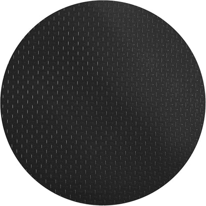RESILIA Round Under Grill Mat – Heavy Duty, Reusable Outdoor Floor Protector Mats for Deck, Patio, & Garage – Large 36 Inch Diameter, Black, Diamond Plate, Made in The USA