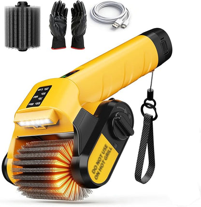 5000mAh 350 Mins Runtime Electric Rotary Grill Brush, 800RPM Powerful Outdoor Automatic Grill Cleaning Brush, 304 Stainless Steel No Bristle Shedding Cordless BBQ Cleaner