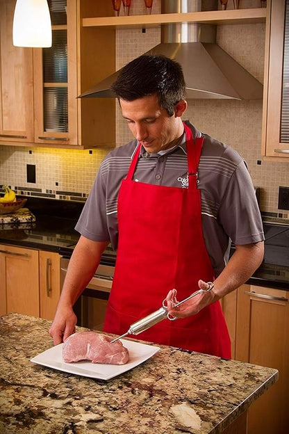 BBQ Butler Meat Injector - Turkey Injector - Flavor Injector - Marinade Meat Injector - Stainless Steel Marinade Injector - Meat Injector Syringe - Barbecue Tools