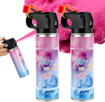 QIYVLOS Gender Reveal Fire Extinguisher 2 Packs, Gender Reveal Smoker Bomb, Baby Girl Reveal Party Ideas for Gender Reveal Decoration (Small, Pink)