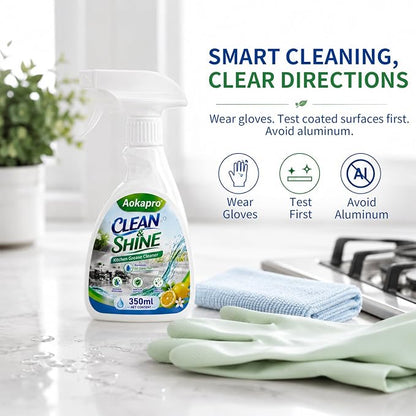 Kitchen All Purpose Cleaner and Degreaser, Oven and Stove Top Cleaner | Greasekiller Spray, 12.5oz for Kitchen Cleaner, Oil Stain Remover for Countertops, Ovens, Appliances, BBQ, Lemon,Ready to Use