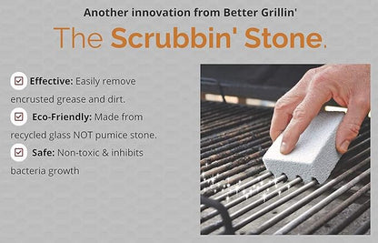 Better Grillin Scrubbin Stone Grill Cleaning Brick Block | Griddle Stone | Grill Stone Cleaning Block | Barbecue Grill Cleaner for BBQ, Griddle, & Racks (Pack of 3)