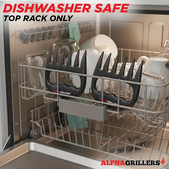 Alpha Grillers Meat Shredder Claws - Grilling Accessories Fathers Day Gift for Dad - BBQ Bear Claws Puller for Shredding Pulled Pork Chicken Smoker Grilling Gifts for Men Him Husband Boyfriend