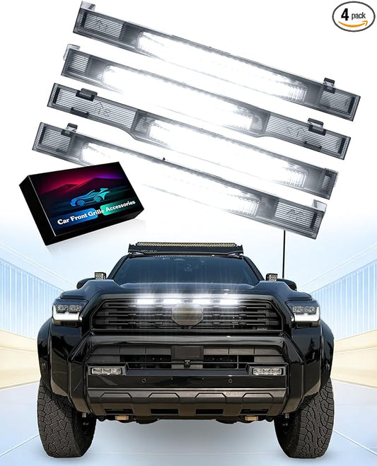 Grille Lights for 2025-2026 Toyota 4Runner Platinum Limited 6th Gen (White) | Off-Road LED Marker Grill Lights, Clip-on Design, Easy Install & Removal, Enhanced Night Visibility Accessories