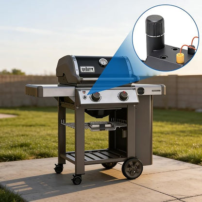 SafBbcue 66353 Grill Igniter Kit, 2-Outlet BBQ Push Button Ignition Replacement for Weber Genesis II 210 E-210 S-210 Gas Grills (2017 & Newer)