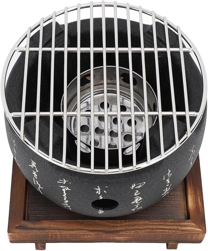 Mini Portable Japanese BBQ Grill, High-Efficiency Charcoal Stove for Even Heat Grilling, Multi-Purpose Outdoor Family Camping Tool Large