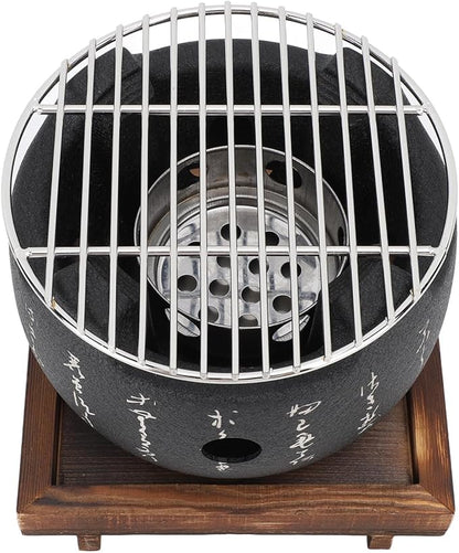 Mini Portable Japanese BBQ Grill, High-Efficiency Charcoal Stove for Even Heat Grilling, Multi-Purpose Outdoor Family Camping Tool Large