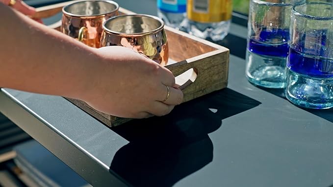 Domi Outdoor Kitchen Island, Modular Kitchens Counter with Whole Aluminum Finish & Work Shelf & Wall Hanging & Countertop & Protective Cover, Kitchen Series for Deck Patio, Dark Gray