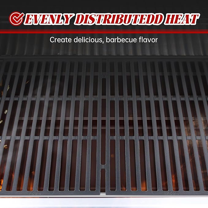 7620 7621 Flavorizer Bars for Weber Genesis 300 Series, E310, S310, E320, E330, S330, EP310, EP320, EP330 Grill with Front-Mounted Control (Cast Iron, 7524-2)