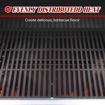 7620 7621 Flavorizer Bars for Weber Genesis 300 Series, E310, S310, E320, E330, S330, EP310, EP320, EP330 Grill with Front-Mounted Control (Cast Iron, 7524-2)