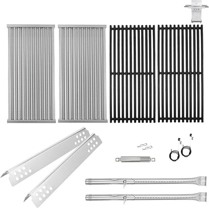 G362-2100-W1 Grill Replacement Kit for Charbroil TRU-Infrared 463642316 463644220 463632320 463675016 463644220 463245518, Grill Grate, Heat Plates and Burner Kit for Charbroil 466642416