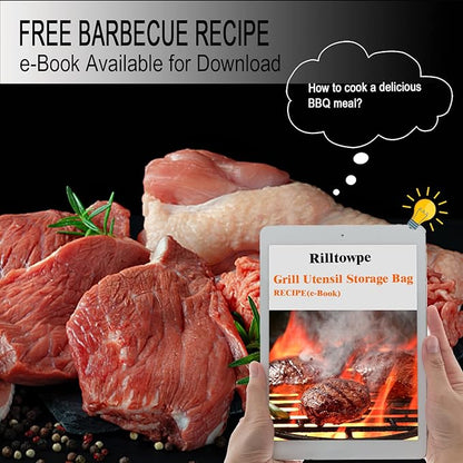 Grill Tool Storage, BBQ tools Bag (Oxford Cloth), Foldable Grilling Bag for Camping and Hiking BBQ. Gift for Men, Give Him a Home Tool.