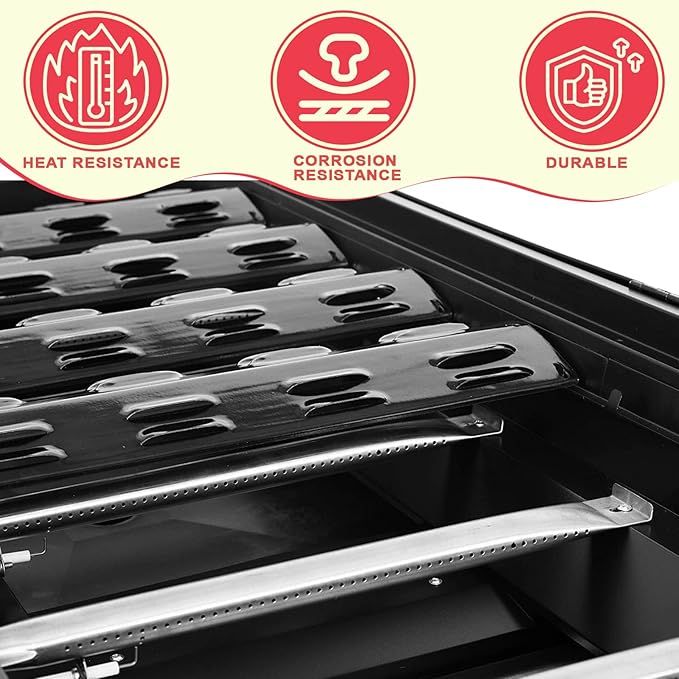 DcYourHome Heat Plate Replacement Parts for Select Outdoor Gourmet Gas Grill Models, for Royal Gourmet 8-Burner Gas Grill, Outdoor Gourmet Parts FSOGBG3002, FSOGBG3000, FSOGBG1203, Porcelain Steel | Heat Shield for Royal Gourmet 8-Burner Gas Grill, Out...