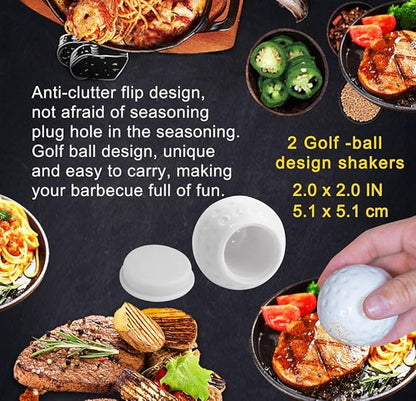 POLIGO 7PCS Golf-Club Style BBQ Tool Set Grilling Tools with Rubber Handle - Stainless Steel Grill Accessories for Outdoor Grill Set Premium Grill Utensils Set Fathers Day Birthday Gifts for Men Green