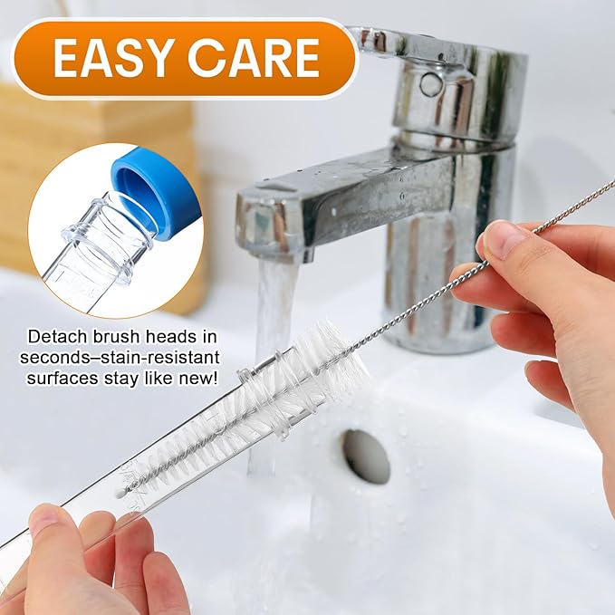 Boao 14 Pcs Heat-resistant Turkey Baster Cooking Set Includes 8 Pcs 11 Inch Large Syringe Turkey Baster, 2 Basting Brush, 4 Cleaning Brush, Meat, Food Injector for Poultry, Beef,Chicken(Classic Color)