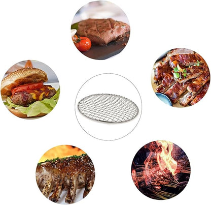 Multi-Purpose Barbecue Net,BBQ Net for Grilling,SUS304 BBQ Grill Mesh, Round Barbecue Wire Rack,BBQ Rack/Grate/Steam Mesh for Camping Charbroil Outdoor Barbeque Backyards