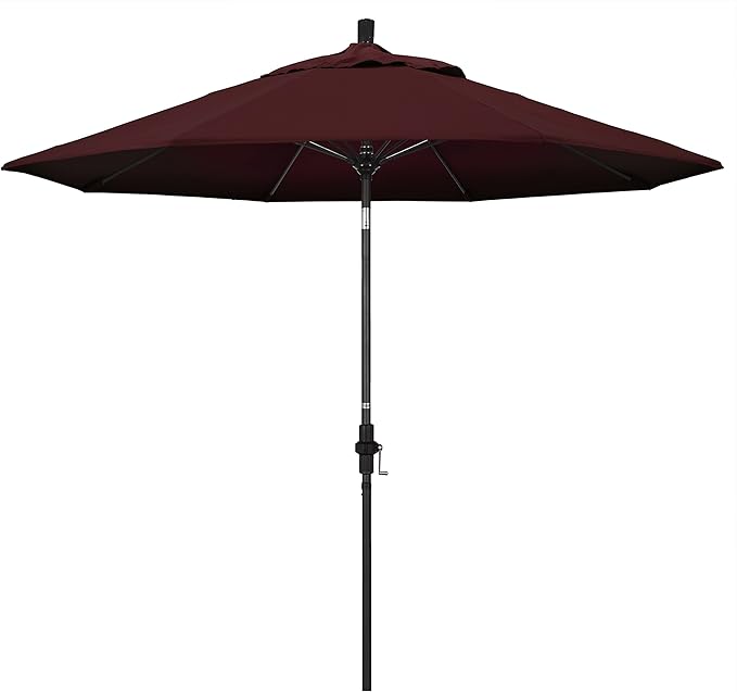California Umbrella 9' Round Aluminum Pole Fiberglass Rib Market Umbrella