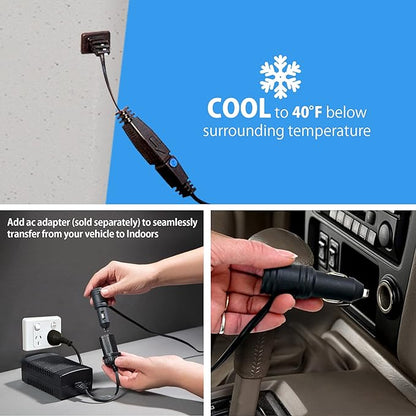 Koolatron 12V Iceless Cooler & Warmer – Portable 26 qt Electric Cooler/Nevera Portátil Eléctrica for Car Truck Camper Boat Hard Sided Mini Fridge for Camping Picnic Travel Lunch Food Drinks Office