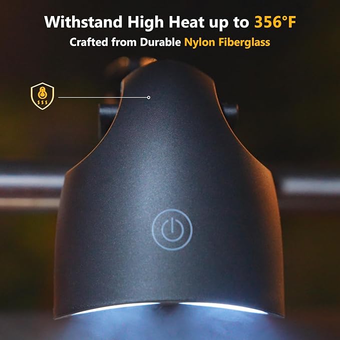 Grill Lights with 10 LED Lights, Grill BBQ Lights with Aluminum Clip, BBQ Grill Accessories Suitable for Outdoor, Barbecues and Cycling Lighting, Gifts for Men