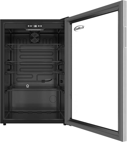 KoolMore 20 Inch Beverage Refrigerator, 4.5 Cu. Ft. Fridge Cooler, 120 Can Glass Door Drink Fridge for Dorm, Bedroom, Office, Bar, Retail Display, ETL Listed