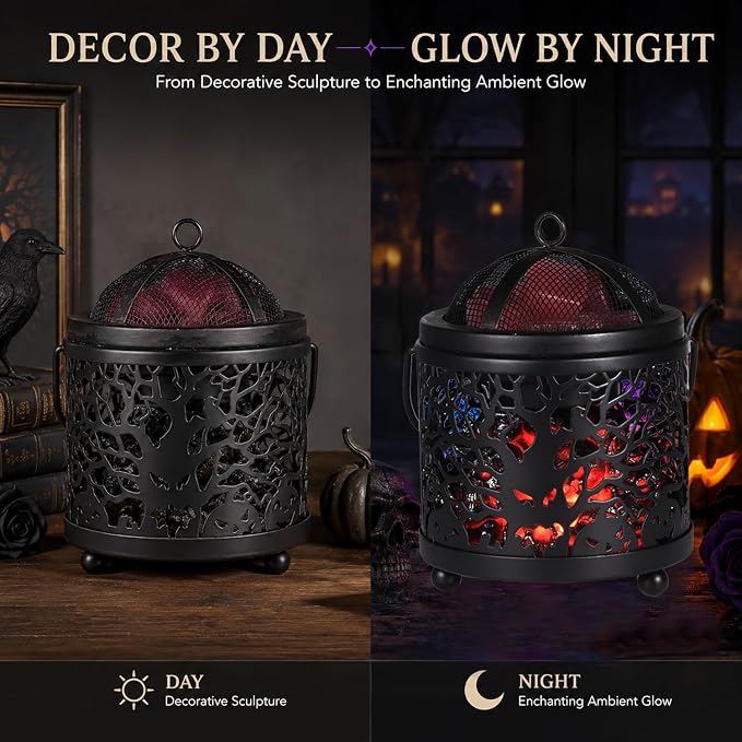 Dicimi Halloween Wax Melt Warmer – 3-in-1 Candle Warmer Lamp for Scented Wax, Wax Melter & Beverage Warmer, Flameless & Energy-Saving, Unique Scentsy Wax Warmer Alternative, Gifts for Friend