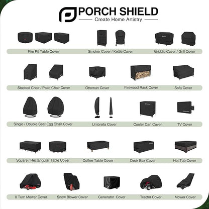 Porch Shield Patio Deck Box Storage Cover - 600D Outdoor Waterproof Tear Resistant Rectangular Fire Pit Table Cover 50 x 25 x 24 inches（Top Zipper, Black）