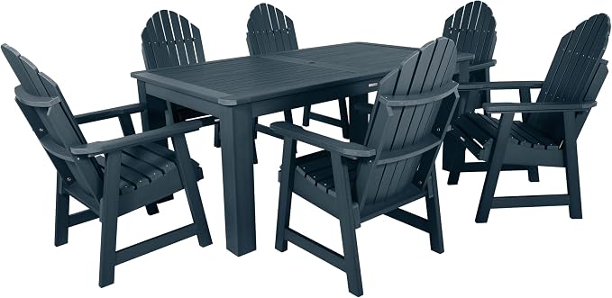 highwood Hamilton Adirondack 7pc Dining Set 72" x 42", Federal Blue