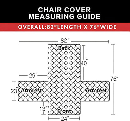 Easy-Going Reversible Couch Cover, Small Chair, Dark Blue/Ivory | Machine Washable Slipcover For Dogs, Water Resistant Furniture Mat For Living Room, Non-Slip Sofa Cover, Pet Friendly