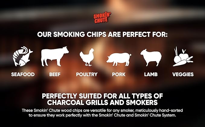 Smokin' Chute Post Oak Wood Chips Specially Designed and Hand Sorted to Work with The System