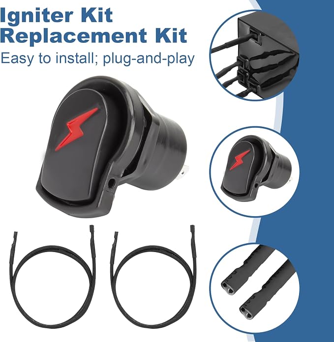 5-Outlets Grill Igniters Replacement Parts for Charbroil G515-0030-W2 DHLG-5A Ignitor Module Push Bottom Kit w/Wires for Charbroil Surefire Ignitior System Most Models