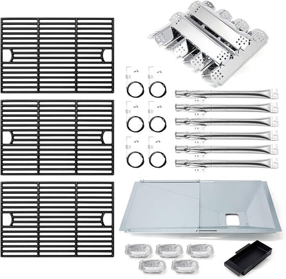 Replacement Parts for Nexgrill 720-0898, Drip Pan Grease Tray, Grill Heat Plates, Burner Tubes and Igniter, Grill Grates for Nexgrill 720-0898 Deluxe 6 Burner Gas Grill