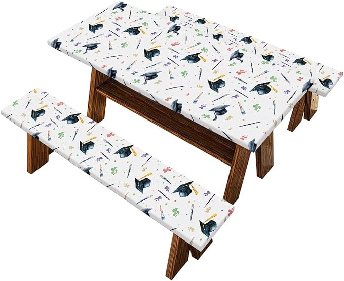 3 Pack Graduation Tablecloth - Rectangle Class of 2025 Table Cover for Graduation Table Decorations Party Decor Supplies Favors