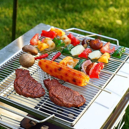 Portable Charcoal Grill, Camping BBQ Grills Outdoor Barbecue Grill Stainless Steel Folding Cookware for Camping Hiking Backyard Tailgating,A-1