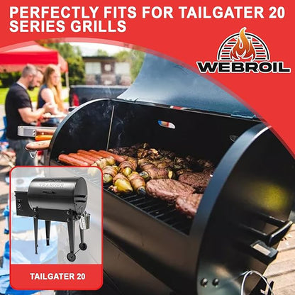 6 Packs BAC408 Drip Tray Liners for Traeger Tailgater 20 Series Grills, Heat-Resistant Foil Liners Replacement for Traeger Tailgater Accessories, Aluminum Tray for Catching Grease 19.6" x12.5"