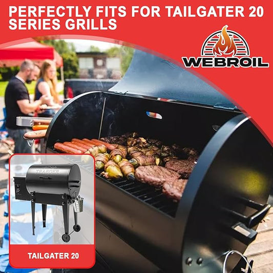 6 Packs BAC408 Drip Tray Liners for Traeger Tailgater 20 Series Grills, Heat-Resistant Foil Liners Replacement for Traeger Tailgater Accessories, Aluminum Tray for Catching Grease 19.6" x12.5"