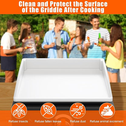 Silicone Griddle Mat Cover for Blackstone - 17 Inch True All-Encompassing Coverage Heavy Duty Food Grade Grill Buddy Mat, All Season Cooking Surface Protective Cover
