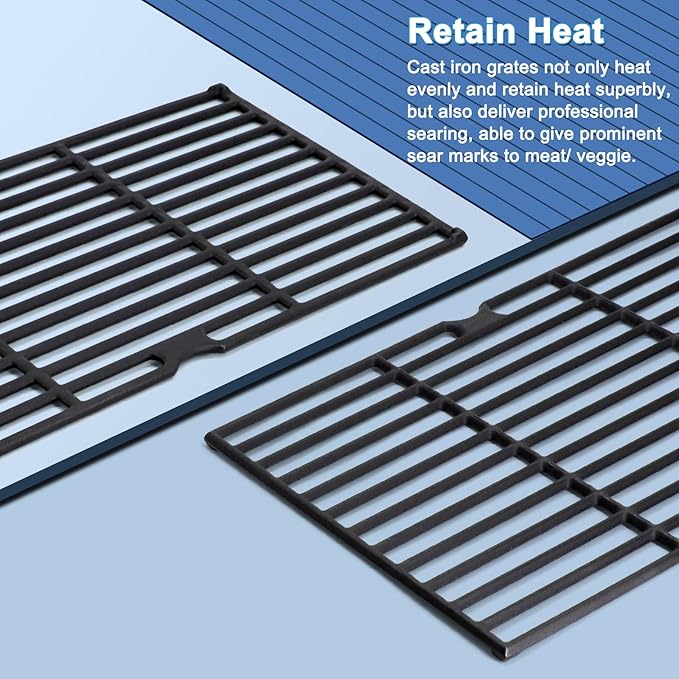 Grill Replacement Parts for Dyna Glo DGF350CSP DGF350CSP-D 2 Burner Grill Models, Replacement for Dyna Glo DGF350CSP Heat Tent Heat Shield, for Dyna-Glo DGF350CSP Grates, for DGF350CSP Burner
