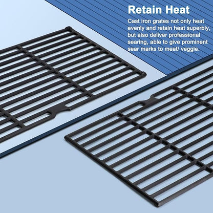 Grill Replacement Parts for Dyna Glo DGF350CSP DGF350CSP-D 2 Burner Grill Models, Replacement for Dyna Glo DGF350CSP Heat Tent Heat Shield, for Dyna-Glo DGF350CSP Grates, for DGF350CSP Burner