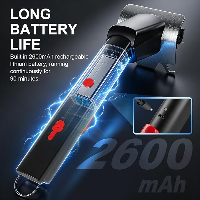 Cordless Electric Grill Brush with Water Spray & LED Light, Rechargeable BBQ Grill Cleaner with High Torque Motor, Power Barbecue Scrubber for Stainless Steel Grates, Ceramic Plates, Cast Iron Pans